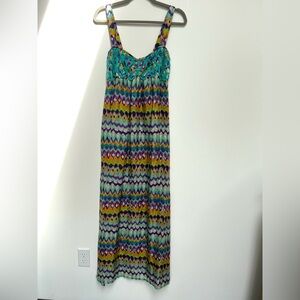 Diane Samandi, multicolored silk sundress. Size small